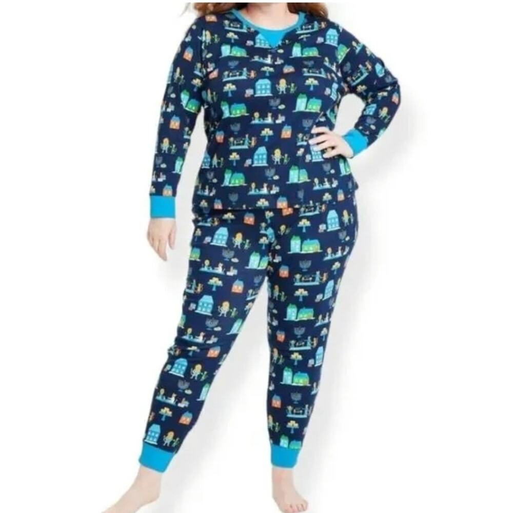 Womens Hanukkah Lion Pajama Set XXL Matching Family Holiday NWT